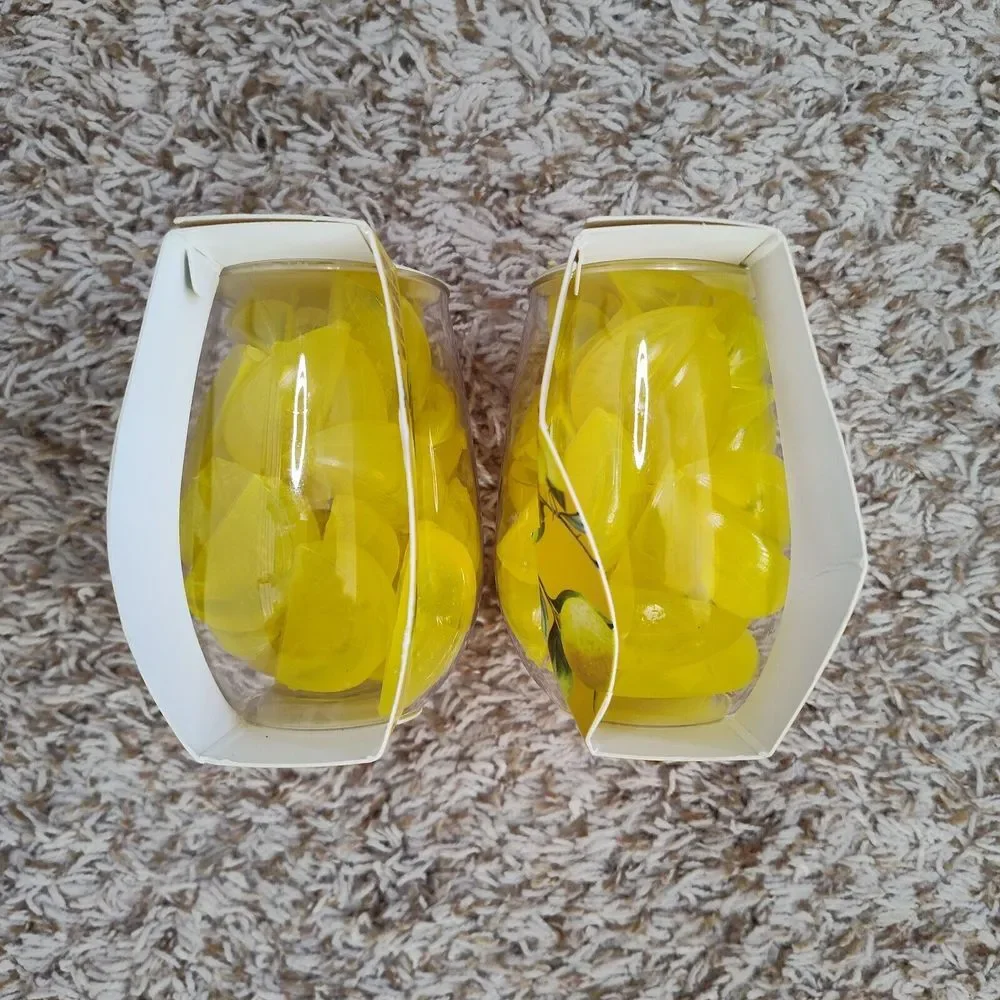 Reusable Ice Cubes Drink Chillers 24 Piece‎ Lemons with 16oz Unbreakable Glasses